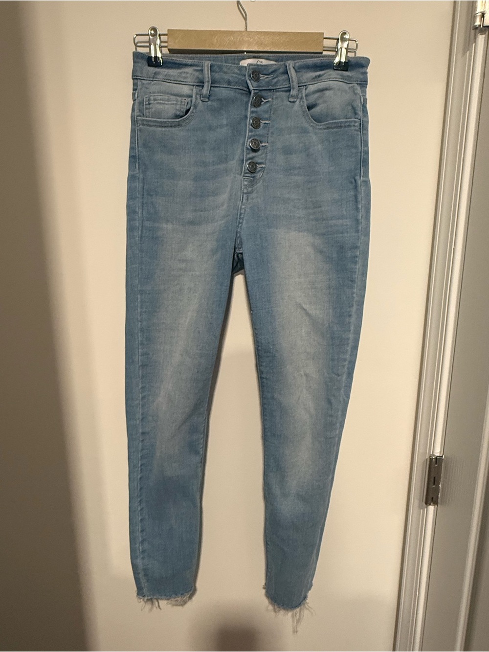 Carly Jean Los Angeles Light Blue High-Rise Skinny Jeans